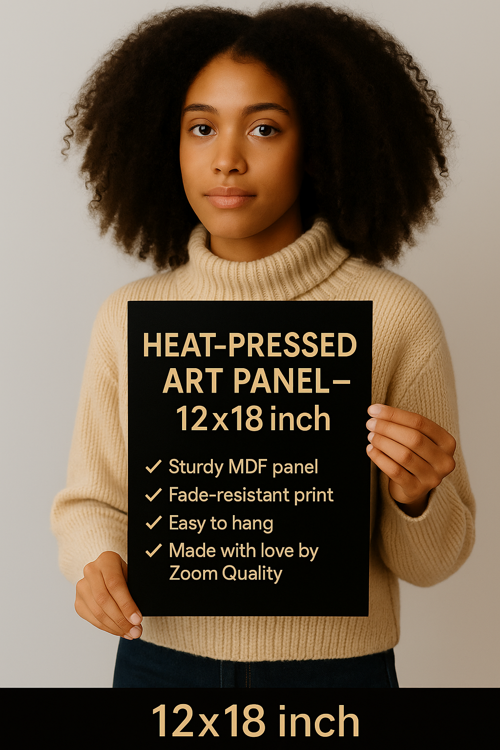 Heat-Pressed Art Panel – 12x18 inch